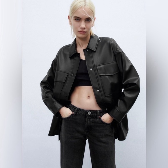 Zara Faux Leather Shirt Size Small
Like New, Pockets, Easy to Wear - Picture 11 of 11